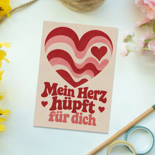 Süße Postkarte für Verliebte mit Herz|p:2012507|h:76c500320a5f5af843fe9d118728760f