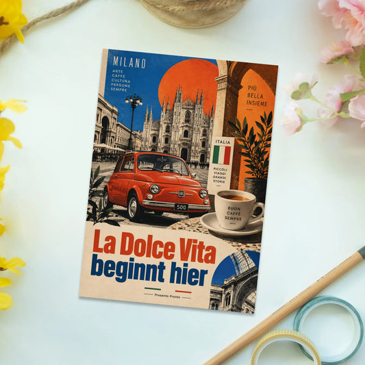Fröhliche Postkarte Italien für Fans mit Fiat 500|p:2013217|h:35dc269bc6f19a08e0d2a04d1c82fef1