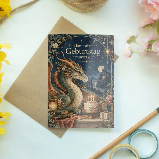 Fantastische Einladungskarte zum Geburtstag mit Drachen|p:2013222|h:21e118e59682567d5e6539118090cc3d