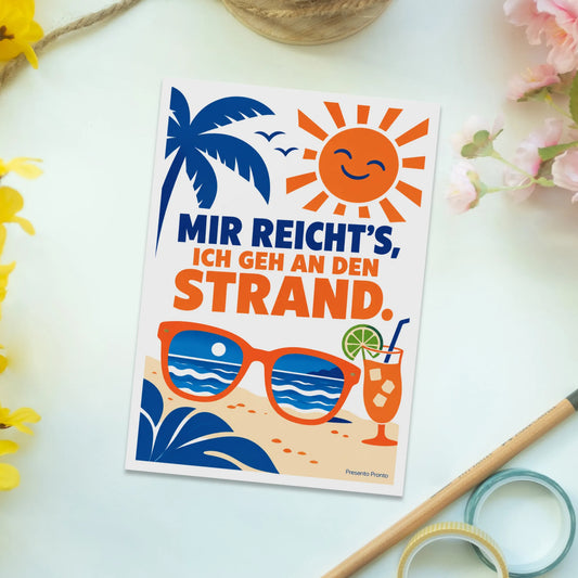 Lustige Postkarte für den Urlaub mit Sonnenbrille|p:2013310|h:af6cb9d1f44e026da52610c6c282390a