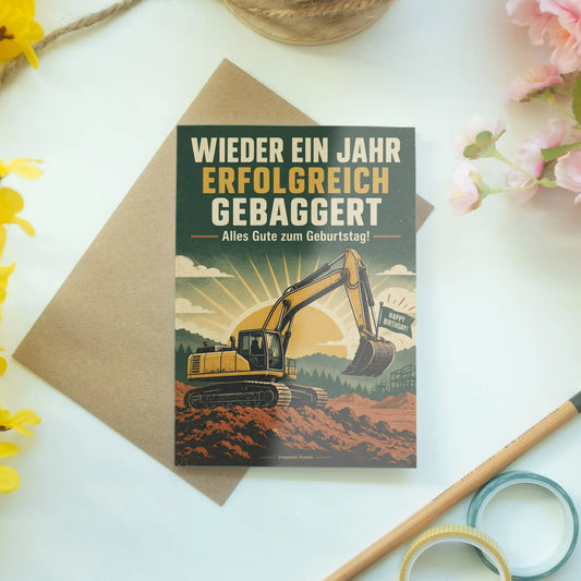 Lustige Einladungskarten mit Bagger zum Kindergeburtstag|p:2013670|h:ff046f39331efcee076eae764a42f422