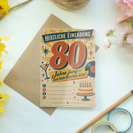 Lustige Einladungskarten zum 80. Geburtstag mit großer 80|p:2014143|h:7d1b7eebffcbe0b0061211f77eb3109e
