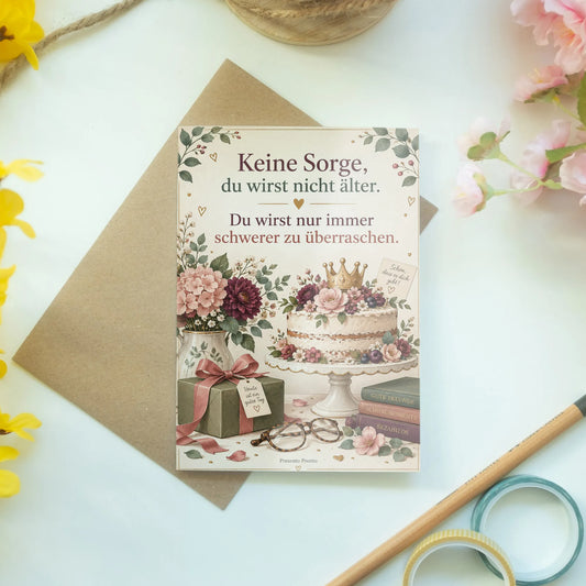 Lustige Geburtstagskarte für Frauen mit Krone|p:2014202|h:e87243a50f688001ff3cfe681cb7afcc