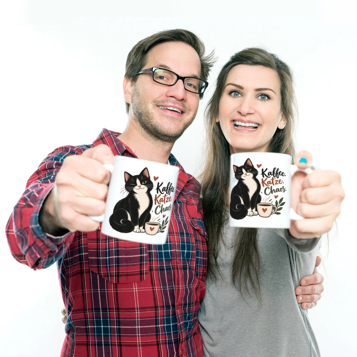 Lustige Tasse für Katzenfreunde mit schwarz-weißer Katze|p:2014349|h:089558a2aac459187e52ca91a7e2e951