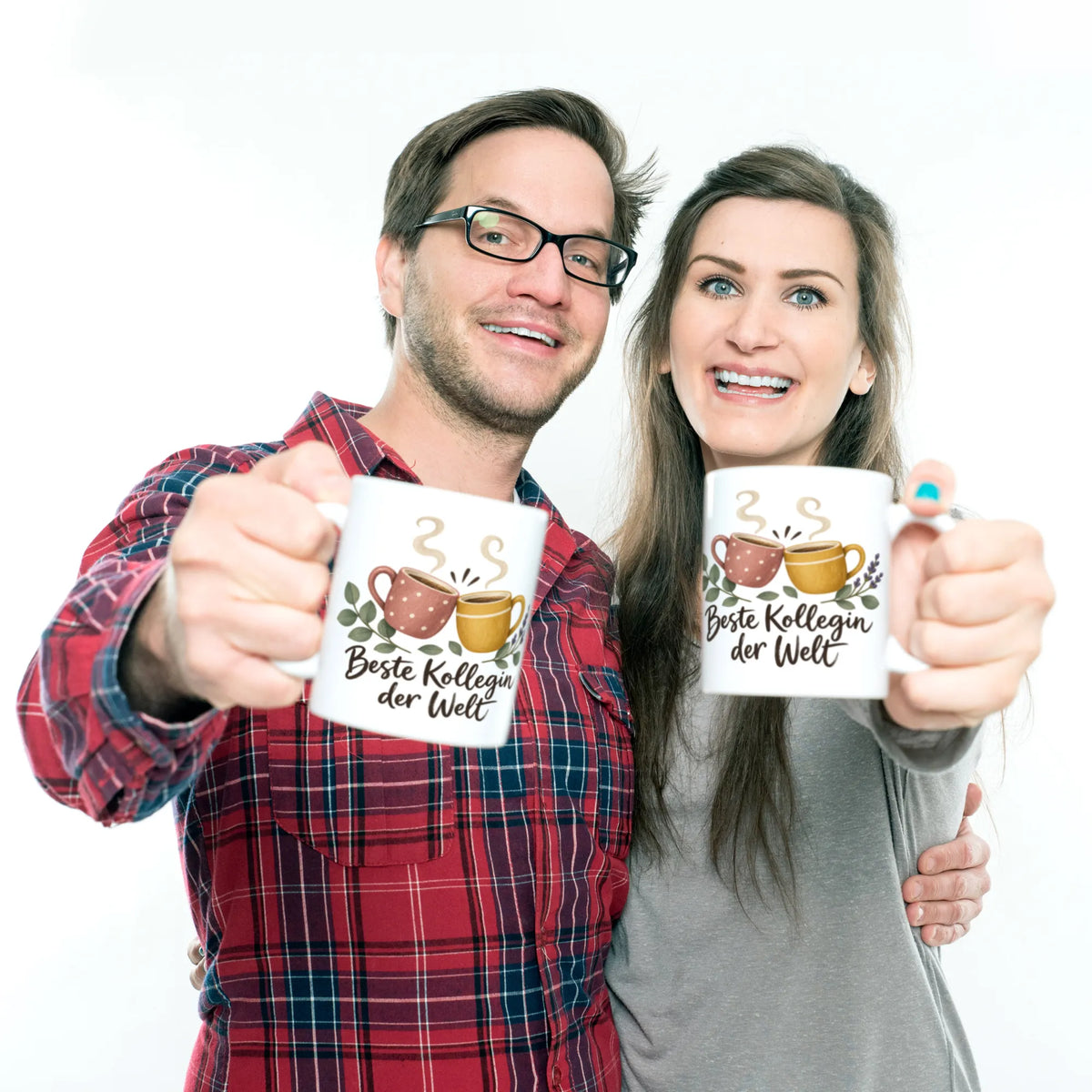Liebevolle Tasse für Kollegin mit zwei Kaffeetassen|p:2014389|h:074fd96d64a4e365260b9c6906329dc7