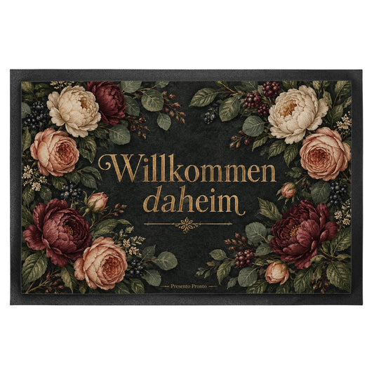 Einladende Fußmatte mit Blumen zum Einzug|p:2014650|h:d03eec4cae2ba219edc38509a6007883