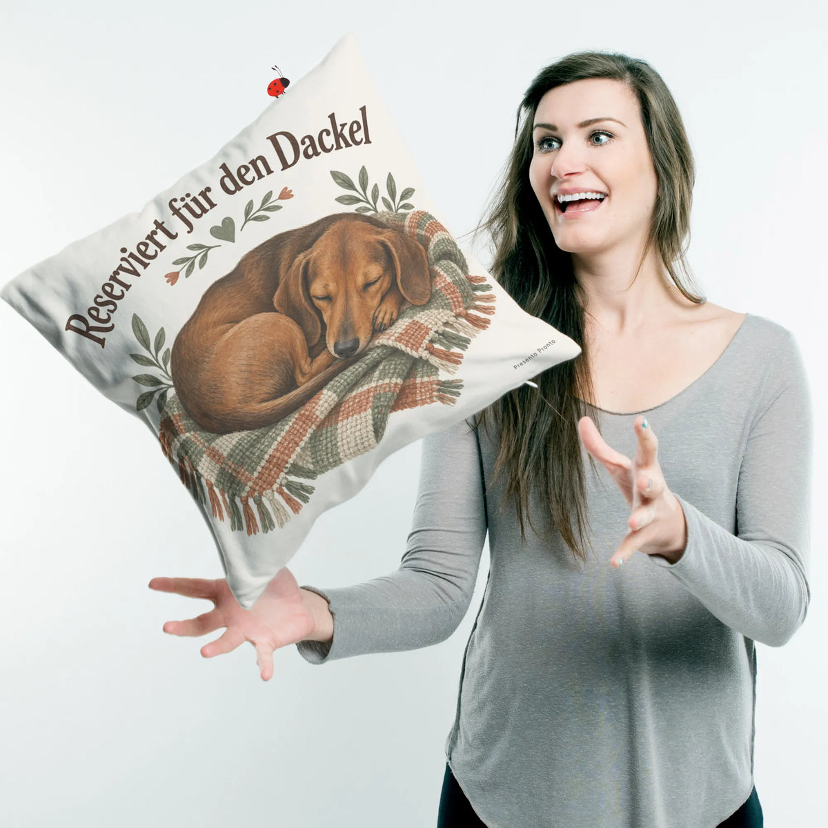 Lustiges Kissen mit schlafendem Dackel für Dackelfans|p:2014771|h:e8d12fa4c6133ebd9f4abf4d23725665