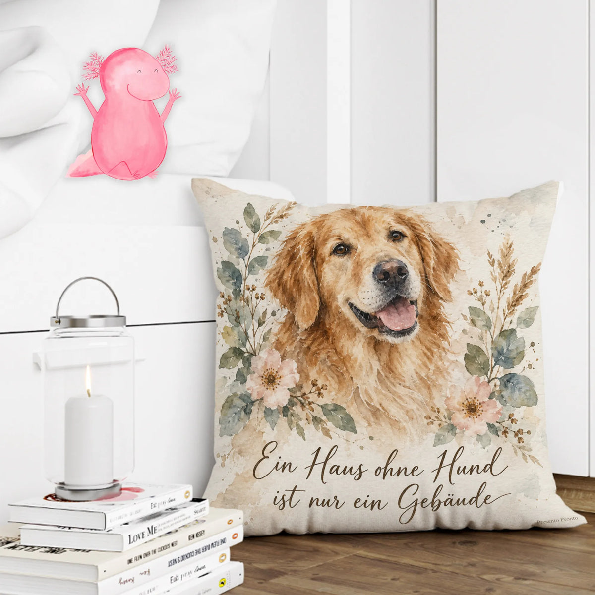 Herzliches Kissen für Hundeliebhaber mit Golden Retriever|p:2014872|h:ff54eeb38dd10c8379f090e7ad6e5908