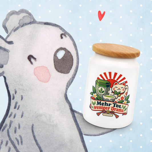 Lustige japanische Teedose für Teefans mit Glückskatze|p:2015020|h:a48a06142552050723cd53530440c587
