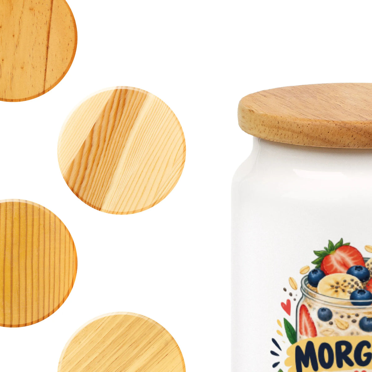 Fröhlicher Behälter für Overnight Oats für Müsli-Fans mit Erdbeeren|p:2015027|h:5737f3058ede96443ef303584fd9f314