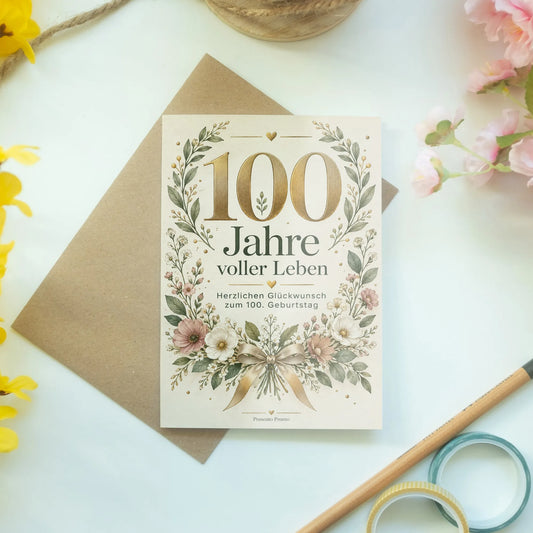 Elegante Glückwunschkarte zum 100. Geburtstag mit Zahl 100|p:2015076|h:2cc29673e381e03fb6aad3031237a00e