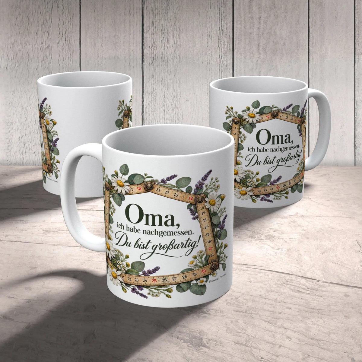 Lustige Tasse für Oma mit Zollstock und Wildblumen|p:2015280|h:89546162e2c31b46f66ee8da2f4adec0