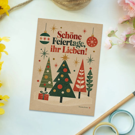 Herzliche Postkarte zu Weihnachten mit verspieltem Weihnachtsbaum|p:2016162|h:3872f7abd457c53c41e3bf8dcc9fc44d