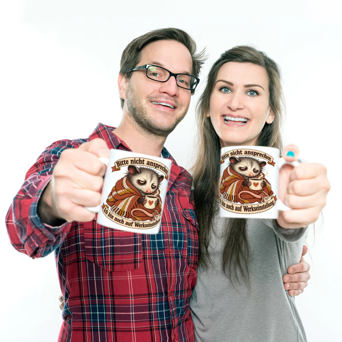 Lustige Kaffeetasse für Morgenmuffel mit verschlafenem Opossum|p:2016190|h:0467d74ef4bd1fc3a8d4f0d885596915