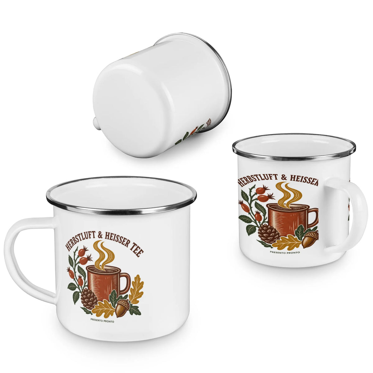 Gemütliche Teetasse für den Herbst mit Beeren und Eicheln|p:2016494|h:c67038c2f8d7630058919a0d565d2b61