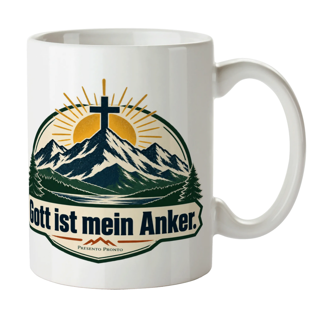 Ermutigende Christliche Tasse für Gläubige mit Bergkreuz|p:2016811|h:fa13ca0a0229d0cc9846eaf526ce3495