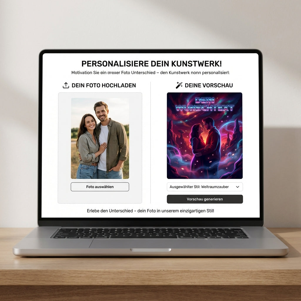 Personalisiertes Foto Kissen Valentinstag & Liebe im Cinematic 80s Sci-Fi Love Stil|p:2007468|h:2a23d59755a968dd262f5b01fdd1678e