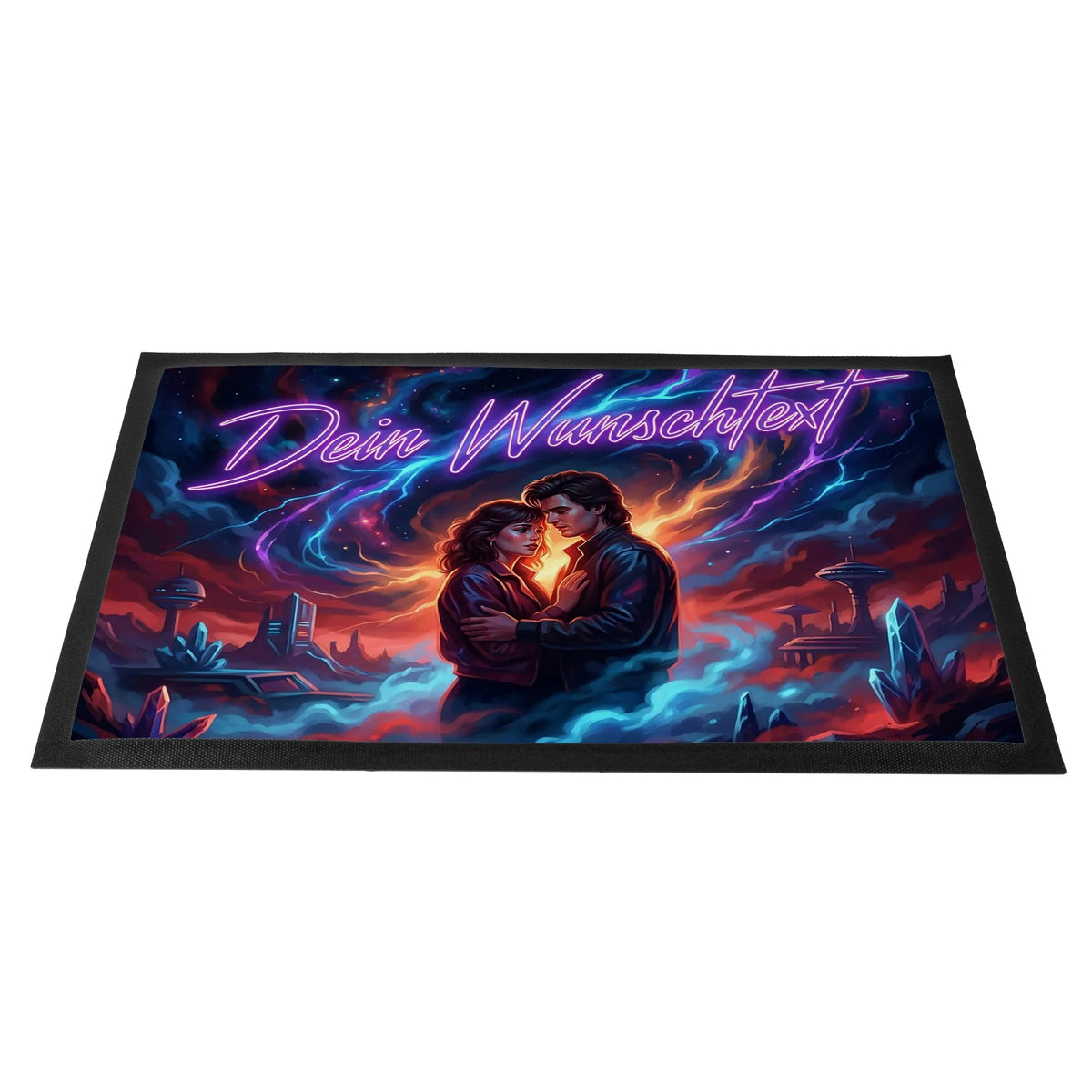 Personalisierte Foto Fußmatte Valentinstag & Liebe im Cinematic 80s Sci-Fi Love Stil|p:2007474|h:eea8b1b4bc99499672355ccb83adbd44