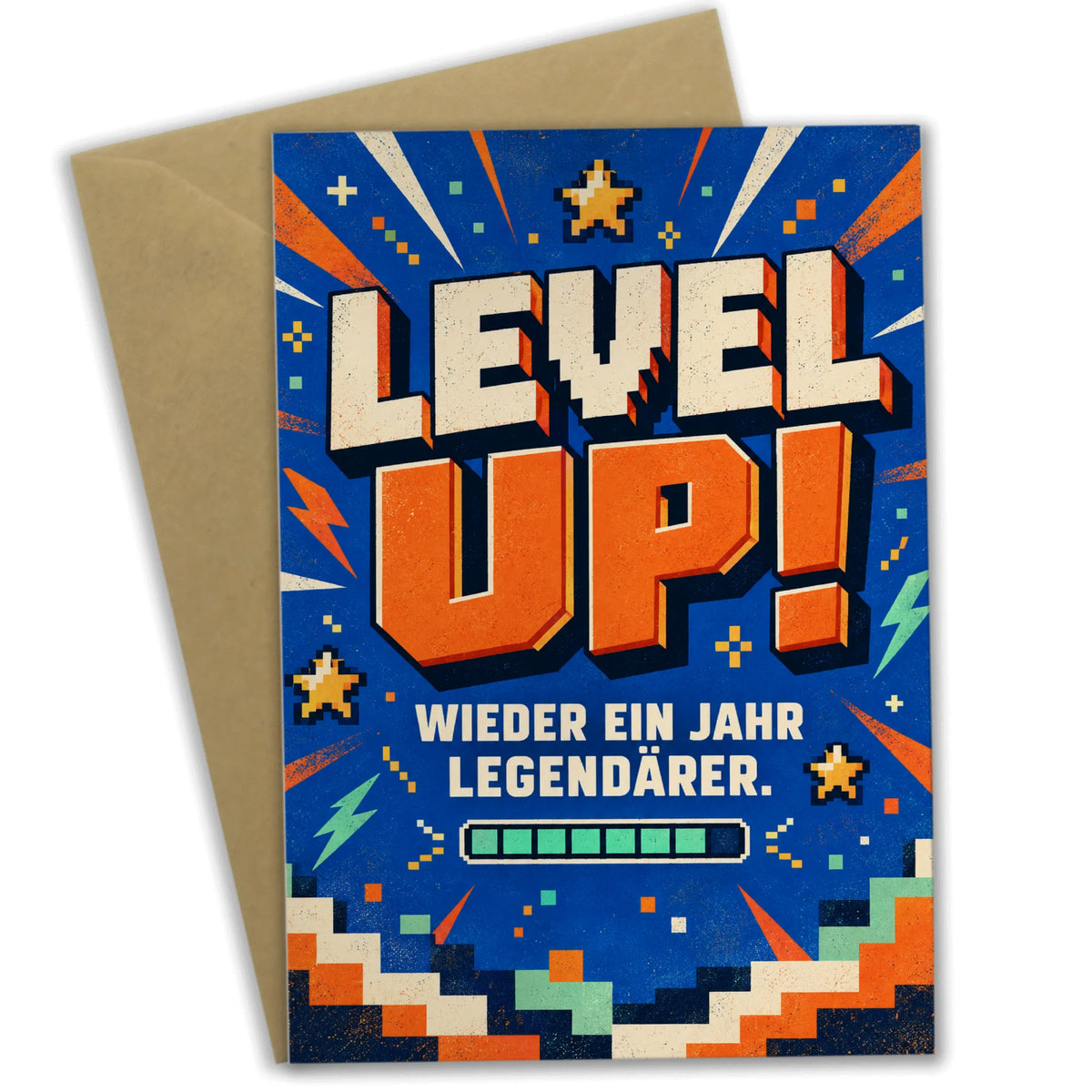 Coole Geburtstagskarte für Erwachsene mit Level Up Spruch|p:2012449|h:7de1fcee0152b3afccd39c2d5f4f9df7