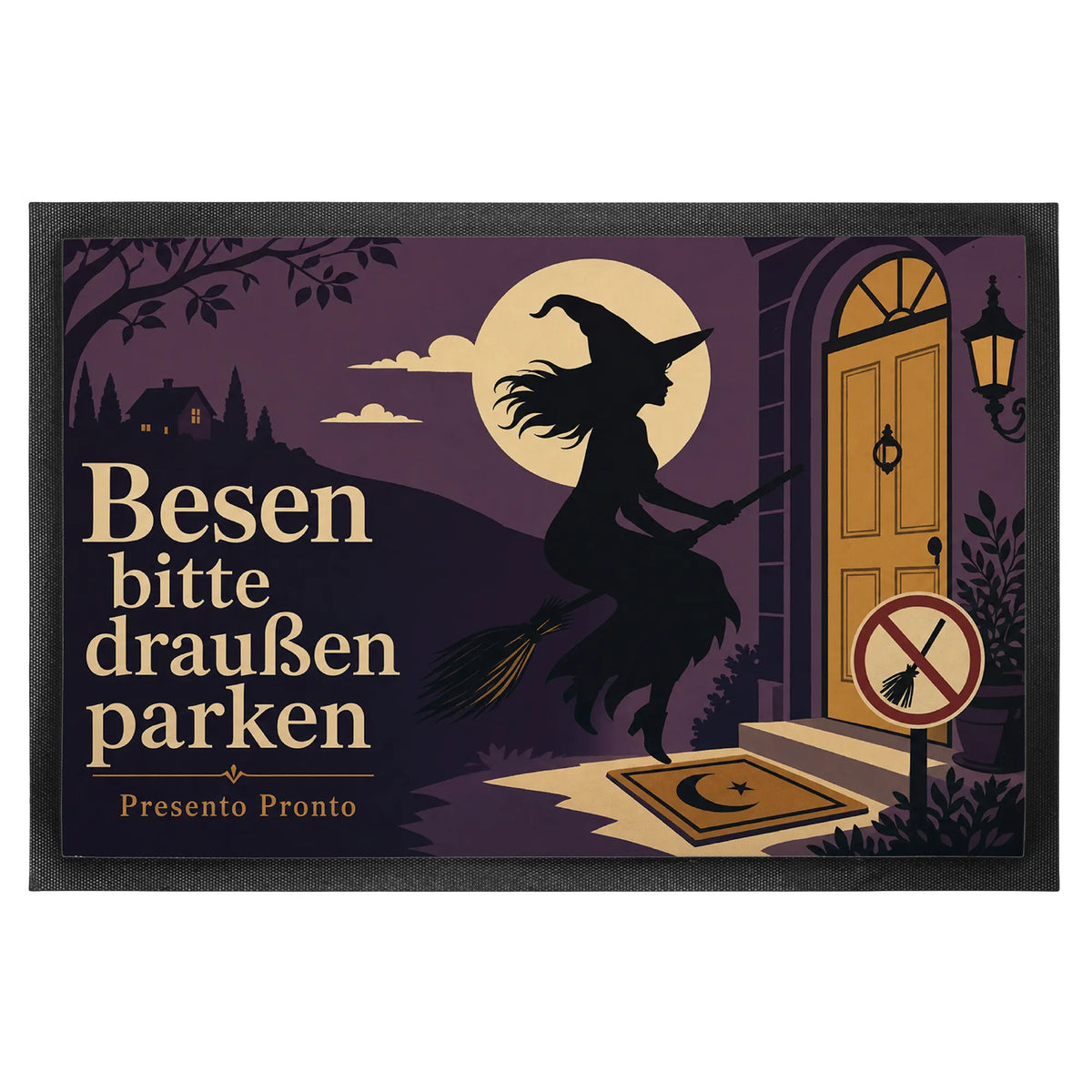 Lustige Halloween Fußmatte mit Hexenbesen Parkverbot|p:2012460|h:babf82e31ae54f32f9a2d4ca4d6c7431