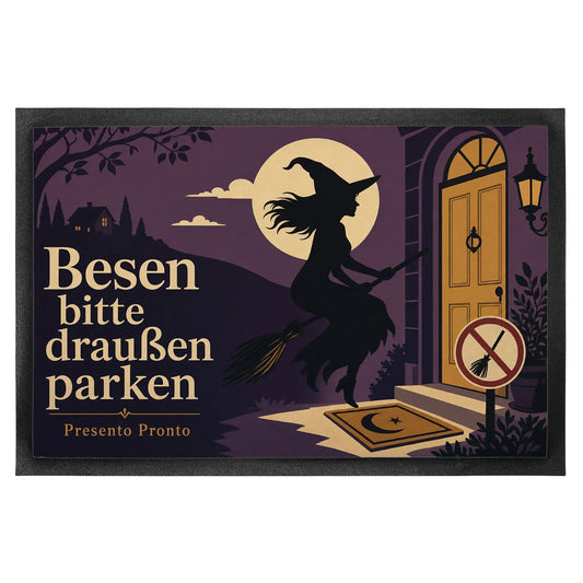 Lustige Halloween Fußmatte mit Hexenbesen Parkverbot|p:2012460|h:babf82e31ae54f32f9a2d4ca4d6c7431