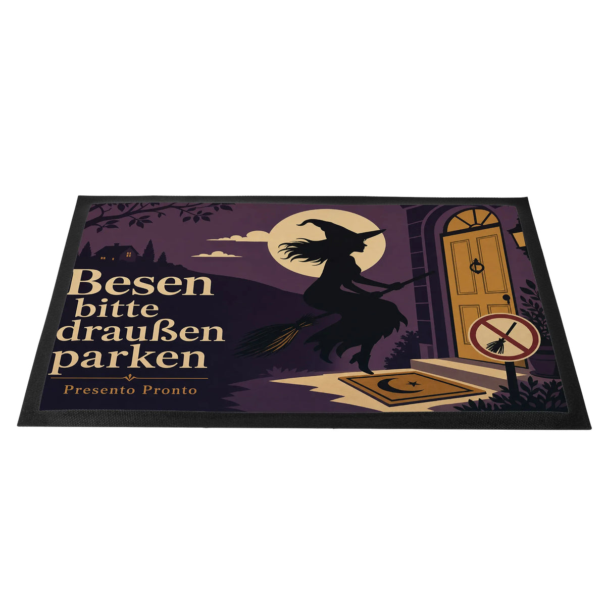 Lustige Halloween Fußmatte mit Hexenbesen Parkverbot|p:2012460|h:3dc477cfbc2c52f4cacc0bc2a7e3f767