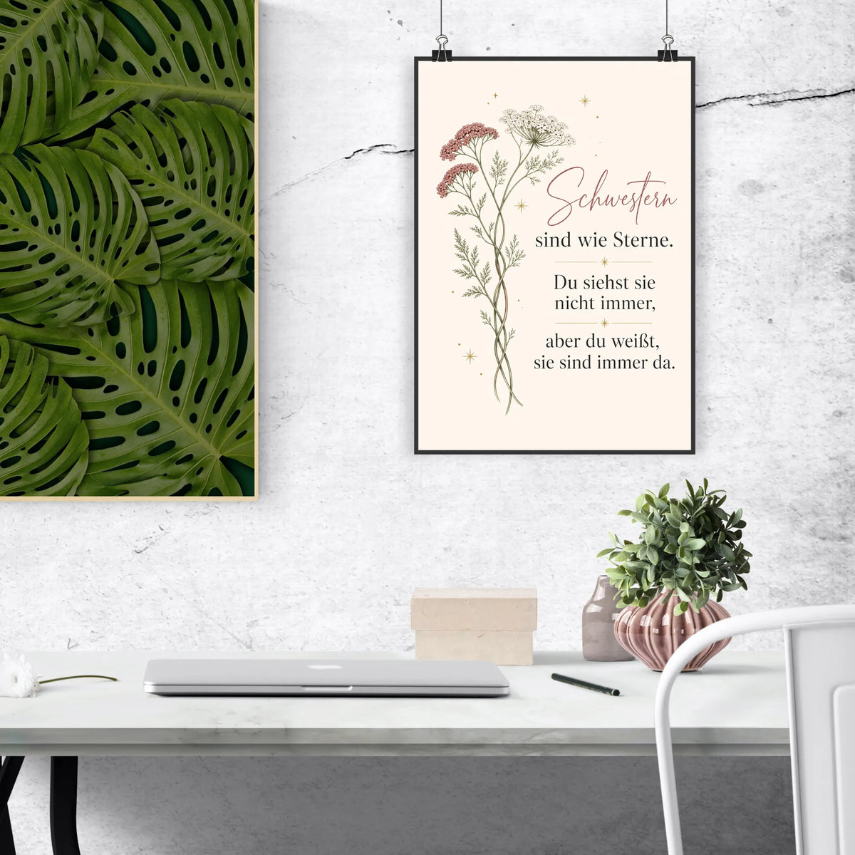 Schönes Blumenposter fürs Wohnzimmer mit Blütenranken|p:2012474|h:171b9f305df1f264c205d6e1e27644ad