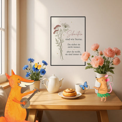 Schönes Blumenposter fürs Wohnzimmer mit Blütenranken|p:2012474|h:fcbd04bd42856a2d4fa0617cf6174ae0