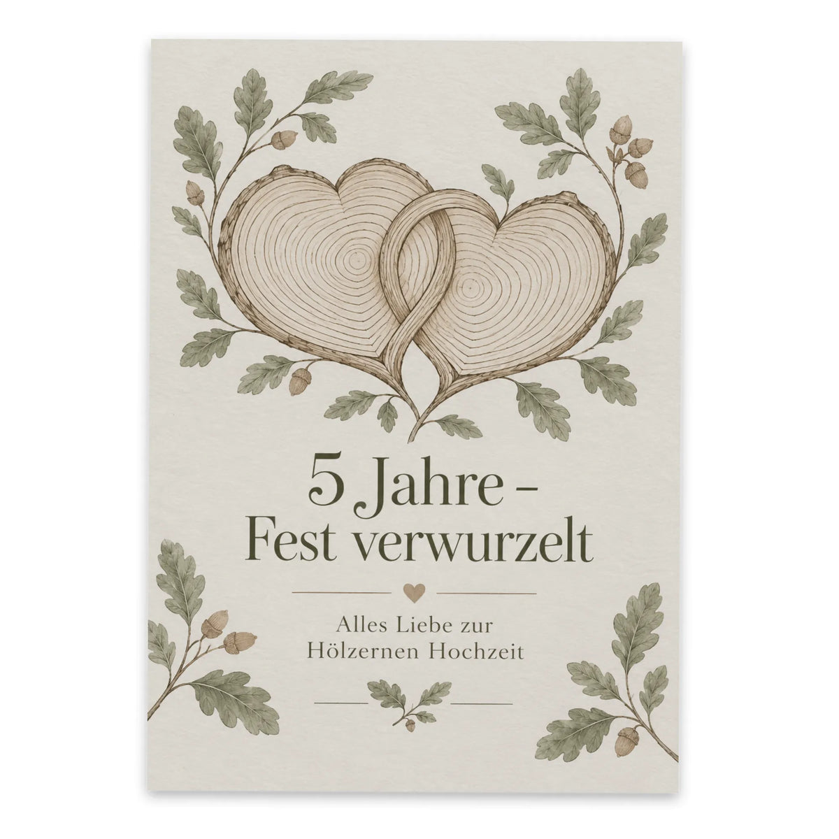 Herzliche Postkarte zur Hölzernen Hochzeit mit Baumringen|p:2012488|h:7d89a416b224fc611c58c816262bd559
