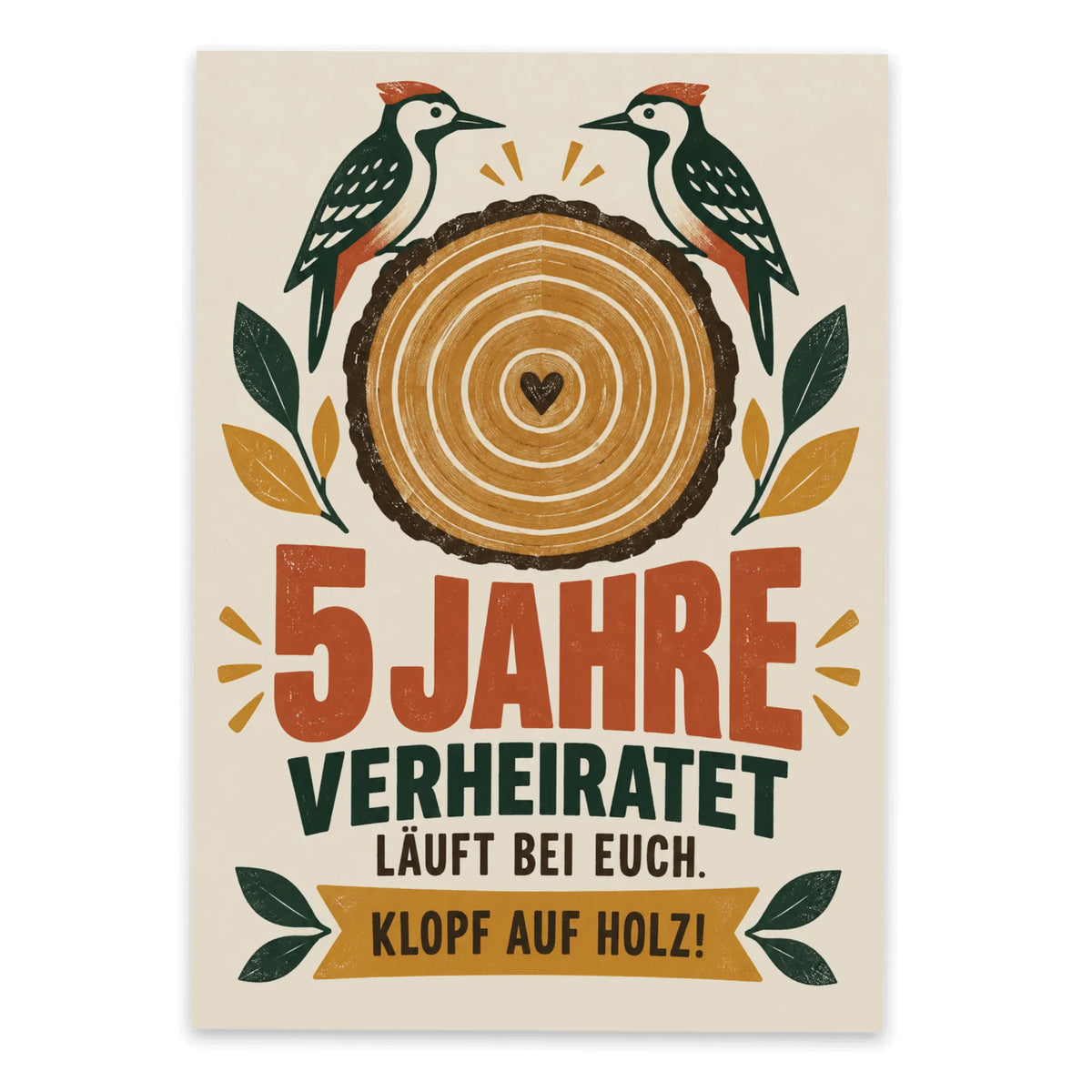 Lustige Postkarte zur Holzhochzeit zum 5 Hochzeitstag|p:2012489|h:5e5222e93c61bcfcaefeeb1b99ee4570