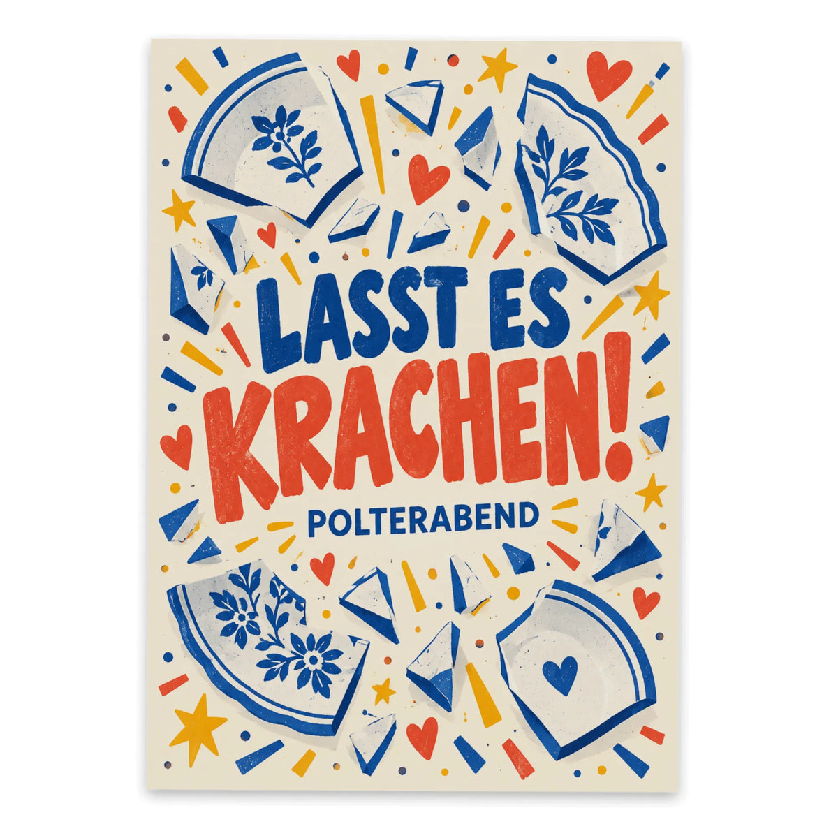 Lustige Postkarte zum Polterabend mit Scherben|p:2012502|h:912e2d68b1b4d4f933b40449334582fc