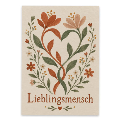 Herzliche Postkarte für den Lieblingsmenschen mit Blumenherz|p:2012503|h:08868eddf2e3456e0c267cb3330c7384