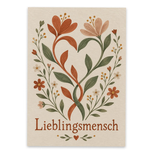 Herzliche Postkarte für den Lieblingsmenschen mit Blumenherz|p:2012503|h:08868eddf2e3456e0c267cb3330c7384