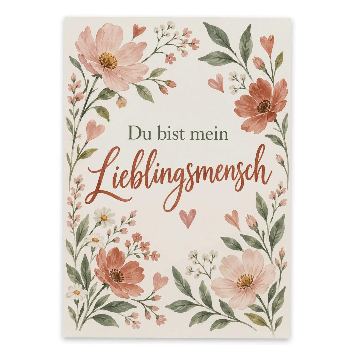 Herzliche Postkarte für den Lieblingsmenschen mit Blumen und Herzen|p:2012508|h:04d22066a16c376b3f5344684001d64d