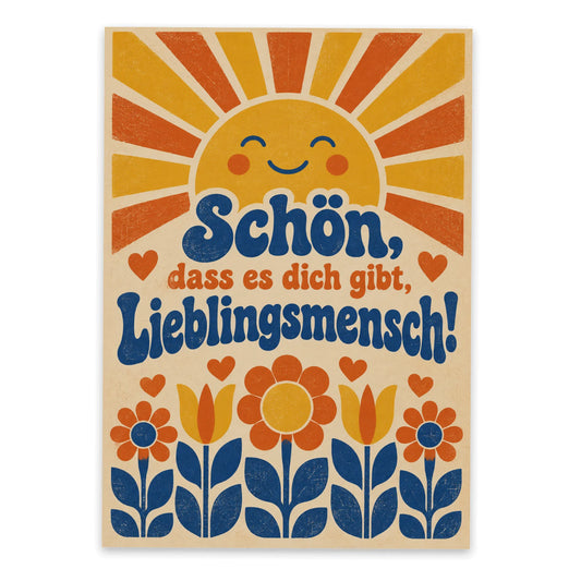 Herzliche Postkarte für den Lieblingsmenschen mit Blumen Sonnenaufgang|p:2012509|h:408d554f9267f77a13d4840563638586
