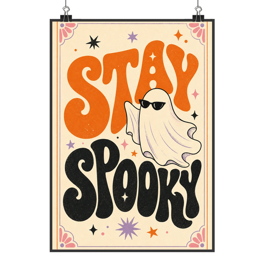 Cooles Halloween Poster mit Geist und Sonnenbrille|p:2012517|h:849dae0c639e08e43291609eae24d092