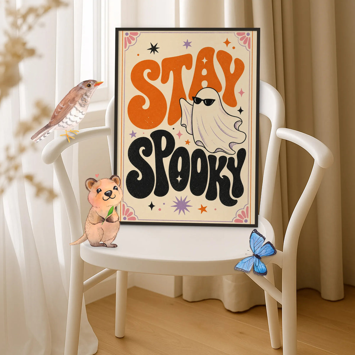 Cooles Halloween Poster mit Geist und Sonnenbrille|p:2012517|h:3d6174724aab09f5eccfb2c251bfb34b