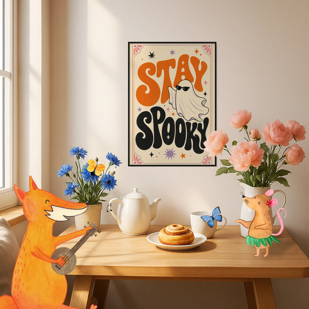 Cooles Halloween Poster mit Geist und Sonnenbrille|p:2012517|h:e5c64a6070dc0a299246584e4f6e98a9