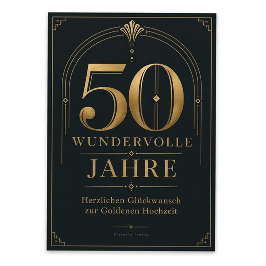 Elegante Postkarte zum 50. Geburtstag mit goldener Zahl 50|p:2012552|h:100dc7fae92e485439fdd32eb742d36a