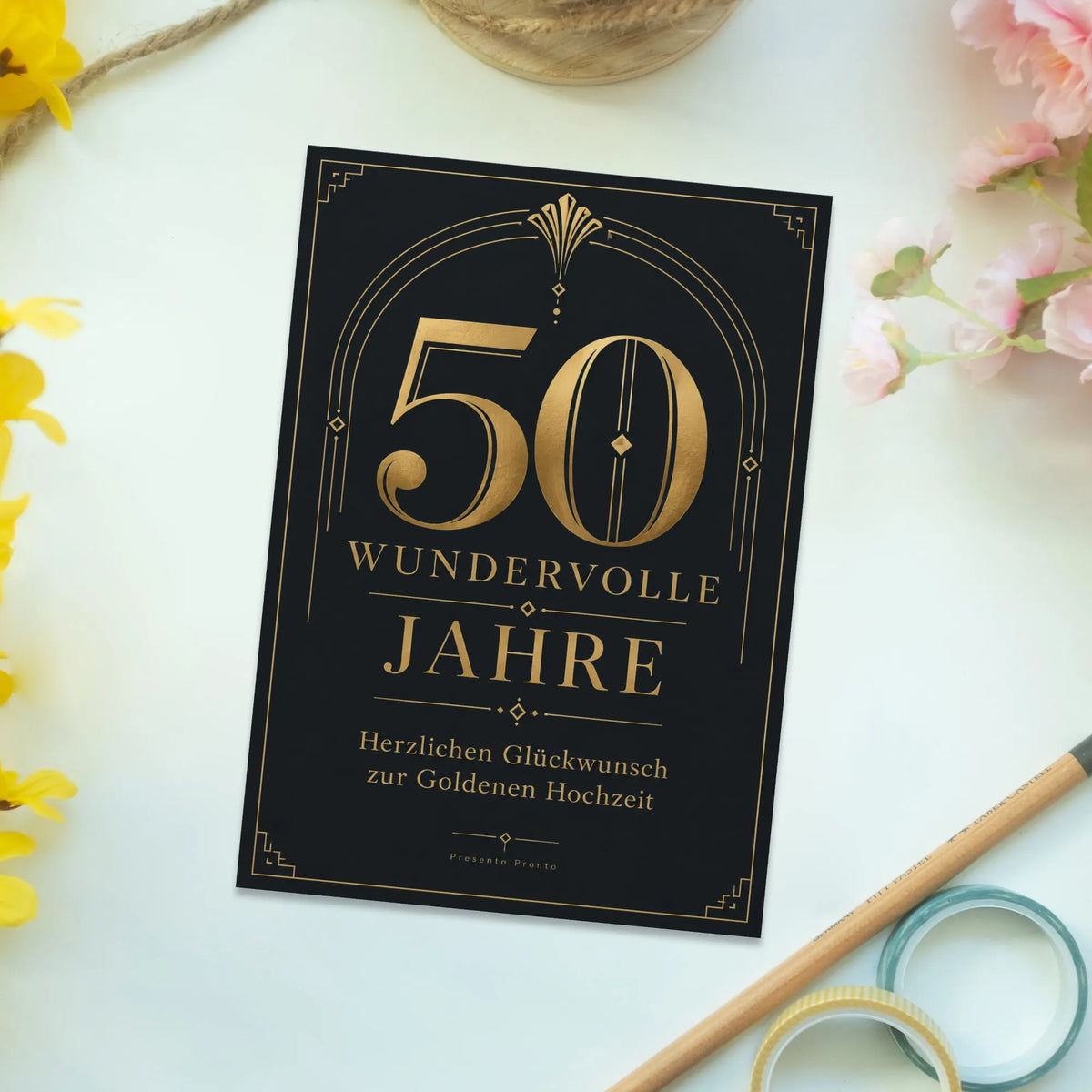 Elegante Postkarte zum 50. Geburtstag mit goldener Zahl 50|p:2012552|h:c9159643a06bfe265e601c4f842b2fa9
