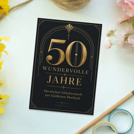 Elegante Postkarte zum 50. Geburtstag mit goldener Zahl 50|p:2012552|h:c9159643a06bfe265e601c4f842b2fa9