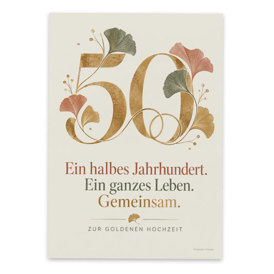 Elegante Postkarte zur Goldenen Hochzeit mit Zahl 50|p:2012554|h:5275f9a4daa94f726a9a943caeb83245