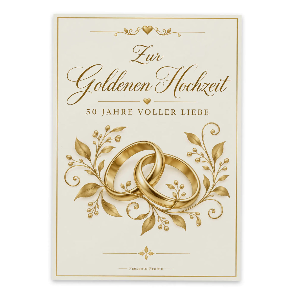 Elegante Postkarte zur Goldenen Hochzeit mit Eheringen|p:2012564|h:ed440b89adc402a10cc0d4de78d11ffe