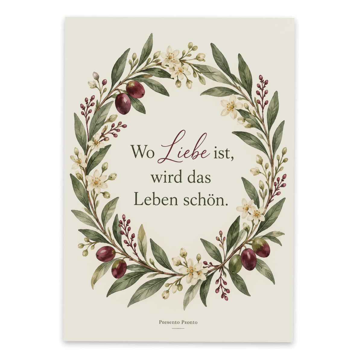 Romantische Postkarte für die Liebe mit Blütenkranz|p:2012567|h:cdc5b861e29086233f67e800dd81e1b2