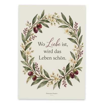 Romantische Postkarte für die Liebe mit Blütenkranz|p:2012567|h:cdc5b861e29086233f67e800dd81e1b2