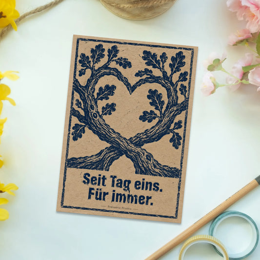 Romantische Postkarte Liebe mit Herz aus Eichenästen|p:2012568|h:4a0c25b4cef4c950c79f7de1ec3d58e3