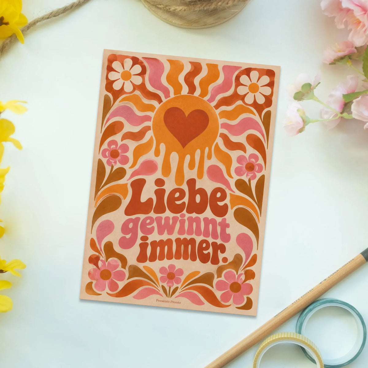Romantische Postkarte für Verliebte mit Herzsonne|p:2012571|h:12915570e8fcbf4af7064715bdf2268a