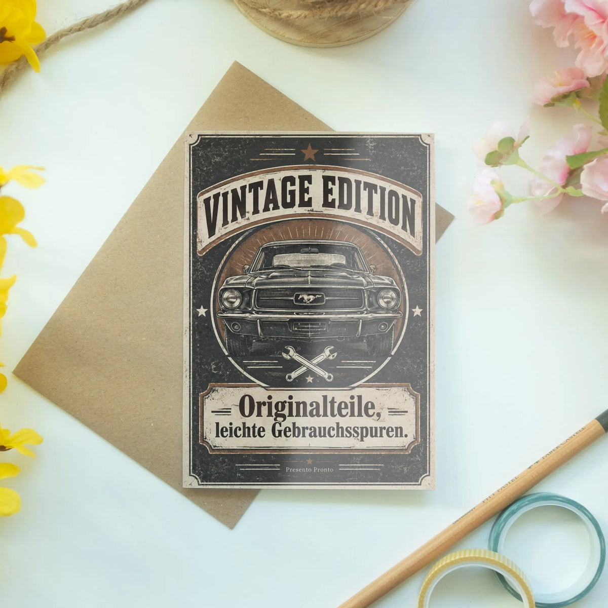 Lustige Geburtstagskarte für Männer Vintage Garage Emblem|p:2012594|h:d941405909c416b32c4345fcf2a95ef5