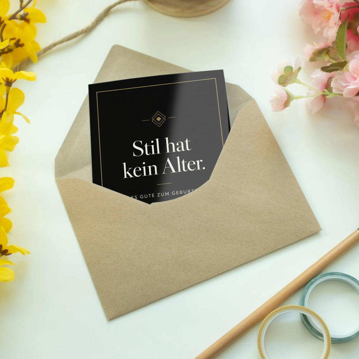 Elegante Geburtstagskarte für Männer in Schwarz und Gold|p:2012595|h:b04da706112d2b57b75889fd59d1f1c1