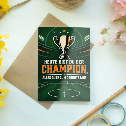 Sportliche Geburtstagskarte für Männer mit Trophäe|p:2012610|h:673c9c410d549709f23dfdaa4925a39e